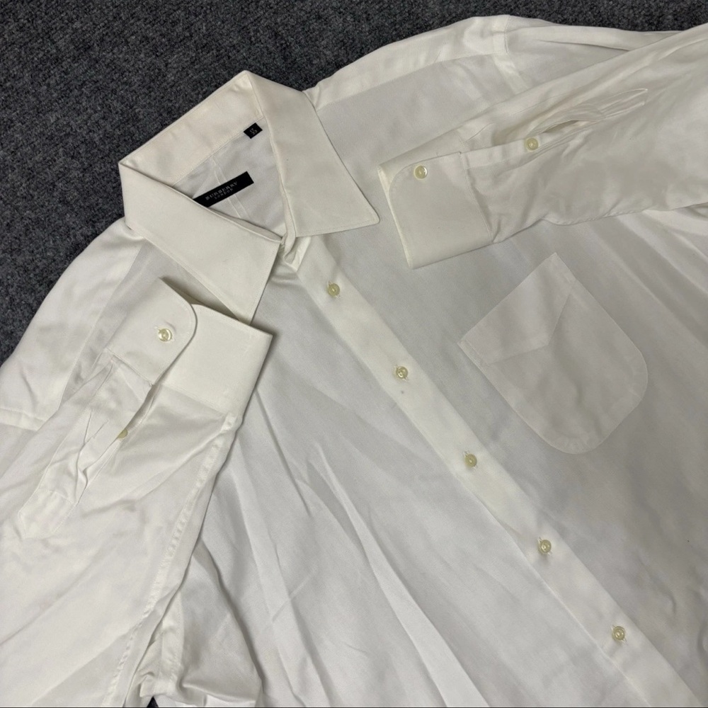 Burberry London Men’s White Button Up Dress Shirt  Sz 17/33